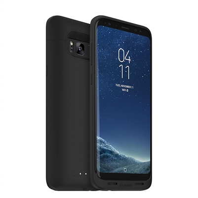 Mophie Juice Pack Battery Case â€“ Samsung Galaxy S8 Plus â€“ 3,300 mAh Built-In Battery â€“ Universal Wireless Charging â€“ Black