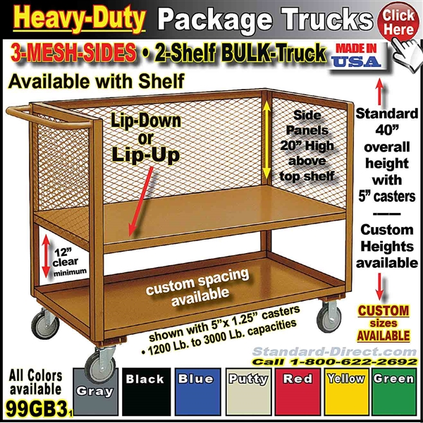 99GB3 * 2-Shelf Low-Deck Package Trucks