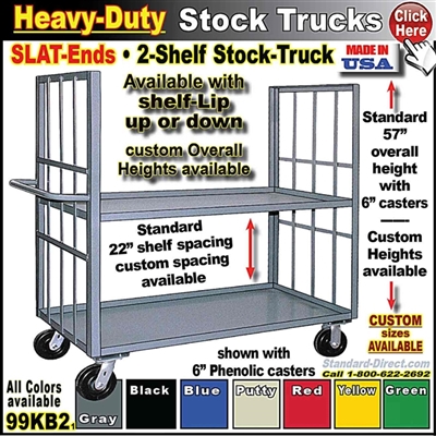 99KB2 * Heavy-Duty 2-Shelf Stock Truck