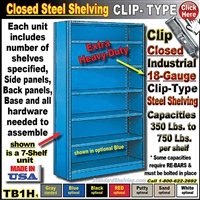 TB1H * Heavy-Duty Steel Clip Type Shelving