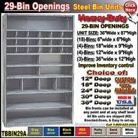 TBBIN29A * 29-BIN Steel Shelving Bin Unit