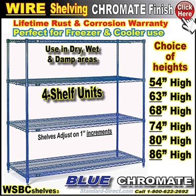 WSBCS * POLY-CHROMATE Wire Shelving