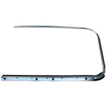 113-853-321AL / 321C | CLEARANCE SALE - Outer Door Window Scraper w/ Aluminum Trim - Left / driver side | Type-1 '53-'64