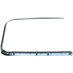 Outer Door Window Scraper w/ Aluminum Trim - Left / driver side | Type-1 '53-'64