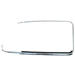 113-853-321D CLEARANCE SALE - Outer Door Window Scraper w/ Aluminum Trim - Left / driver side | Type-1 '65-'77