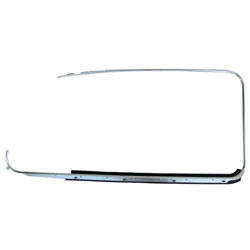 Outer Door Window Scraper w/ Aluminum Trim - Left / driver side | Type-1 '65-'77