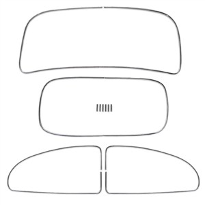 Deluxe Window Rubber Trim Set w/ Clips | Type-1 '65-'71 (Germany)