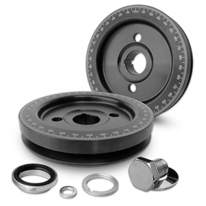 1933 6 3/4" Equalizer Crankshaft Pulley w/ Sand Seal Kit (Black)