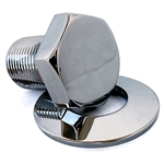 2051 Chrome Extra Long Crank Pulley Bolt with Washer