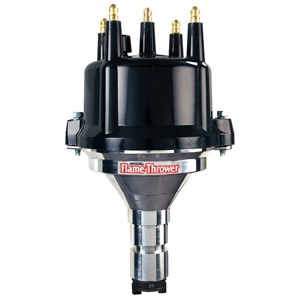 PerTronix Flame-Thrower Billet Distributor - Ignitor II (Non-Vac) - Black Cap