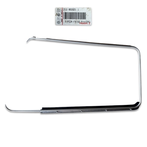 Outer Door Window Scraper w/ Aluminum Trim - Left / Driver Side | Type-2 Bus '68-on (Genuine VW Brazil)