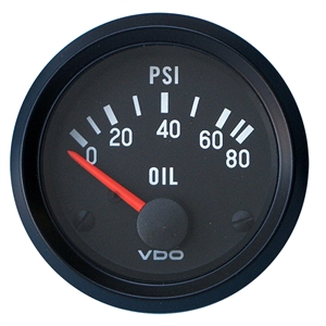 VDO Cockpit Black - 2 1/16" Cockpit Electric Oil Pressure Gauge