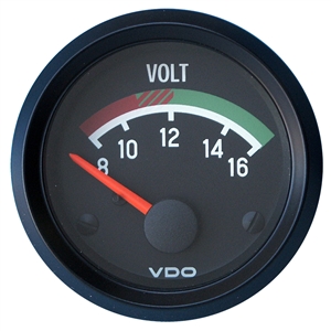 2336 VDO Cockpit Black - 2 1/16" Cockpit Voltmeter