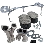3126 Cross Bar Linkage Kit w/Big Beef Straight Manifolds & Air Filters - IDF & DRLA
