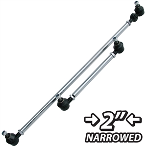 2" Narrowed Tie Rod Set ('69 on) - Chrome