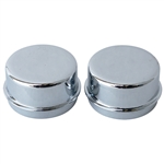 4128 CLEARANCE SALE - Chrome Wheel Bearing Grease Caps (set of 2)
