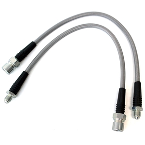 4322 Brake Lines - DOT Stainless Steel - fits Type-1 '67-on w/disc brakes (male/female) Front