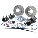 4357 Rear Disc Brake Kit with Parking Brakes, fits short swing axle to '67 - Porsche Alloy 5 Lug bolt pattern