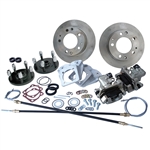 4358 Rear Disc Brake Kit with Parking Brakes, fits long swing axle, 1968 only - Porsche Alloy 5 Lug bolt pattern