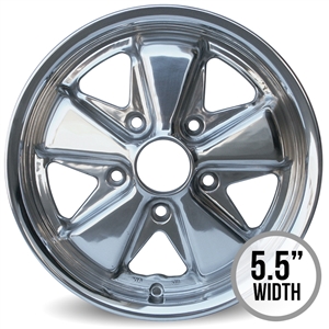 4812 Flat4 POLISHED 911 Style Wheel (5 x 130mm) 15 x 5.5"