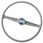 4833 Steering Wheel - Flat4 17 1/2" Vintage - fits Type-2 '55-67 (Silver Beige)