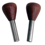 4846 Door Lock Pulls - Flat4 Chrome & Rosewood - fits '67 on Type-1 and '68-on Type-3 (sold in pairs)