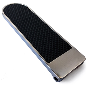 5563 Gas Pedal w/Black Pad - Polished (Bus '55-67)