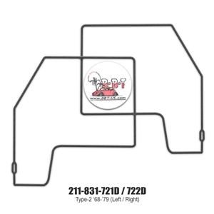 OE-Quality BBT Front Door Seal Set (Left & Right) | Type-2 '68-'79