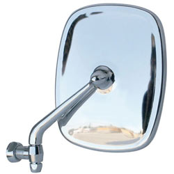 Chrome Side View Mirror - Driver / Left Side | Type-2 '68-'79
