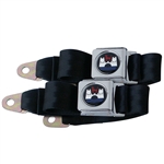 7028 2 Point Seat Belts - Black w/Wolfsburg Logo (two seats)