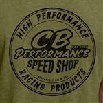 7935 CB Performance Round Logo T-shirt - Military Green (Medium)