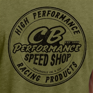 7935 CB Performance Round Logo T-shirt - Military Green (Medium)