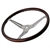 Flat4 GT Steering Wheel - Mahogony / Polished Aluminum (15") | Type-1