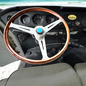 17" Flat4 GT Wooden Steering Wheel (Brushed)