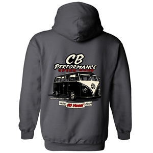 Split Window Bus Hoodie - Charcoal Grey (specify size)