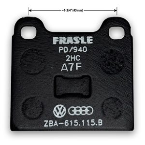 ZBA-698-151-F / ZBA-615.115.B Brake Pad Set - Genuine VW / VAG