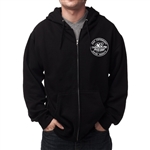Round Logo Full-Zip Hoodie - Black (specify size)