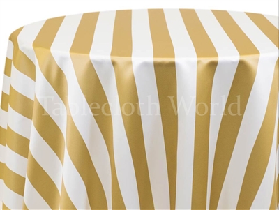 Awning Gold White Custom Print Tablecloths