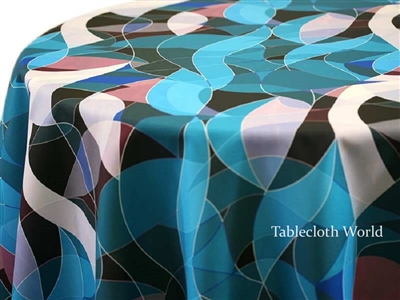 Curlicue Red Custom Print Tablecloths