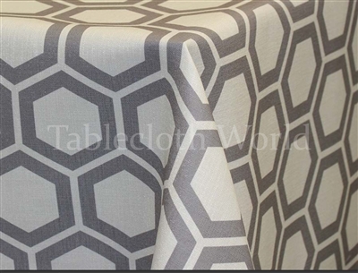 Beehive Gray Ivory Custom Print Tablecloths