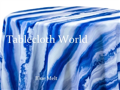 Blue Melt Custom Print Tablecloths