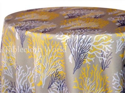 Coral Reef Beige Custom Print Tablecloths