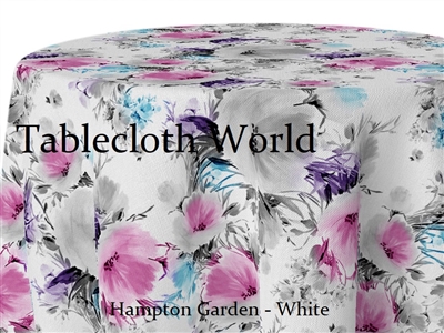 Hampton Garden White Tablecloths
