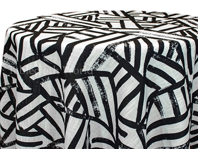 Kraal Black Print Tablecloth