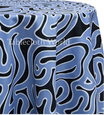 Meander Blue Custom Print Tablecloths