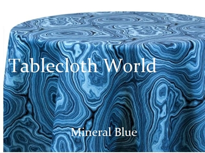 Mineral Blue Custom Print Tablecloths
