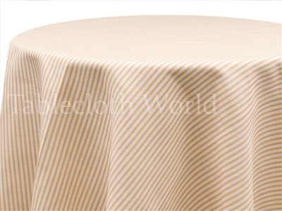 Pinstripe Champagne Tablecloths