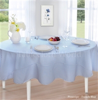 Pinstripe French Blue Print Tablecloths