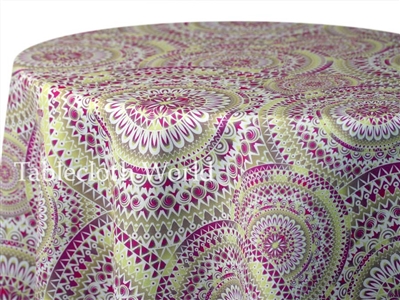 Rosette Print Citron Custom Print Tablecloths