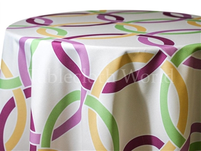 Royal Circlet Violet Custom Print Tablecloths